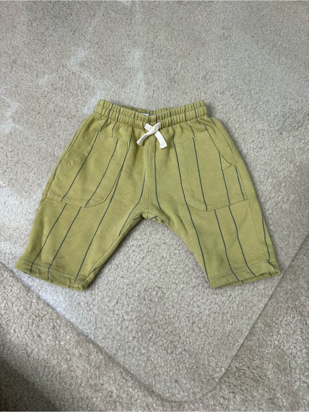 ZARA KIDS STRIPED CROPPED INFANT BOY PANTS 3-6 MOS